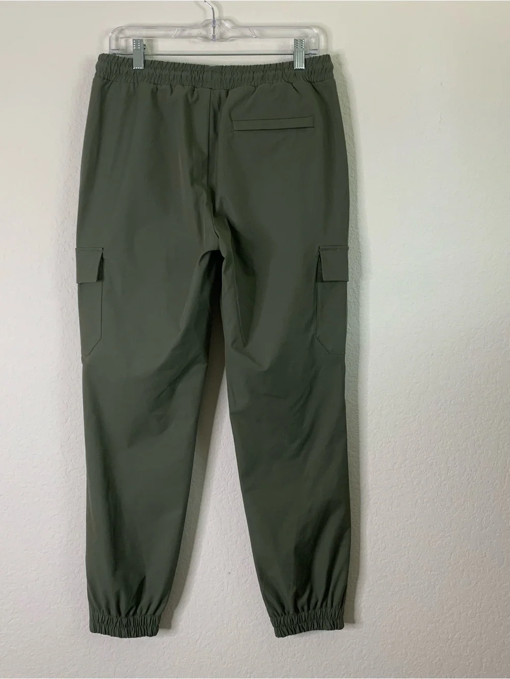 Reiss Mens green lavenham drawstring cargo ankle zip joggers 30